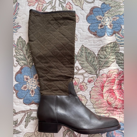 Ralph Lauren Kamille Quilted Leather Boots - Picture 1 of 7